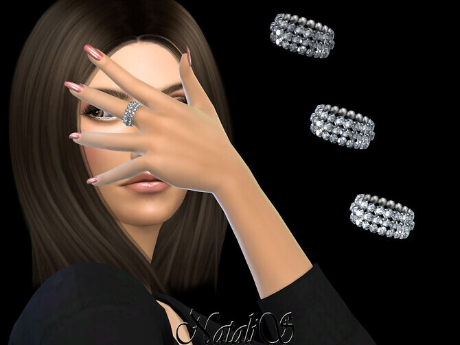 Sims 4 Wide crystal ring by NataliS at TSR
