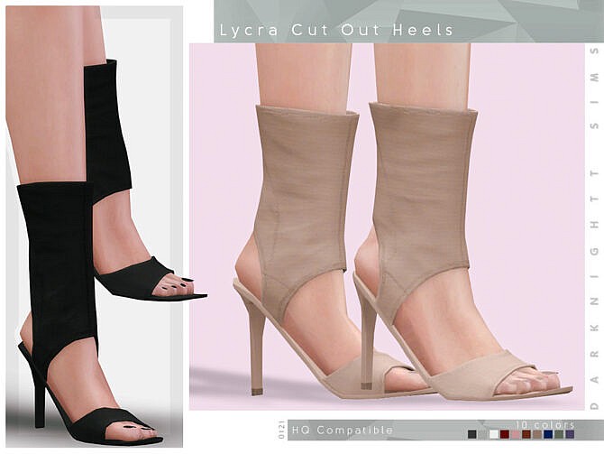 Sims 4 Lycra Cut Out Heels by DarkNighTt at TSR