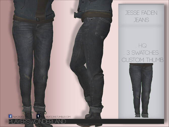 Sims 4 Jesse Faden Jeans by PlayersWonderland at TSR