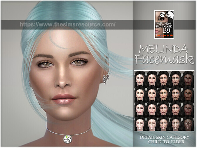 Sims 4 Melinda facemask by BAkalia at TSR