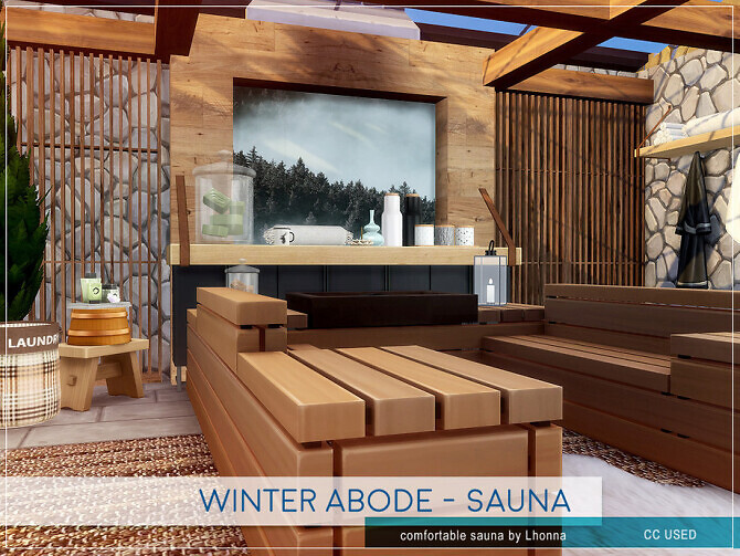Sims 4 Winter Abode Sauna by Lhonna at TSR