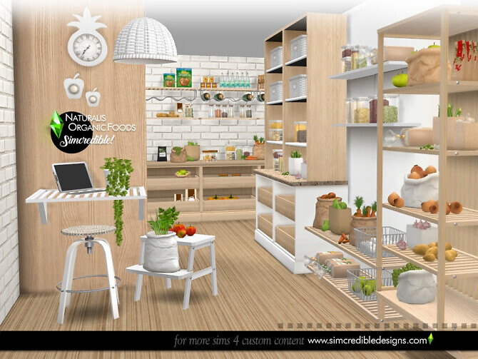 Sims 4 Naturalis Pantry Organic Foods by SIMcredible at TSR