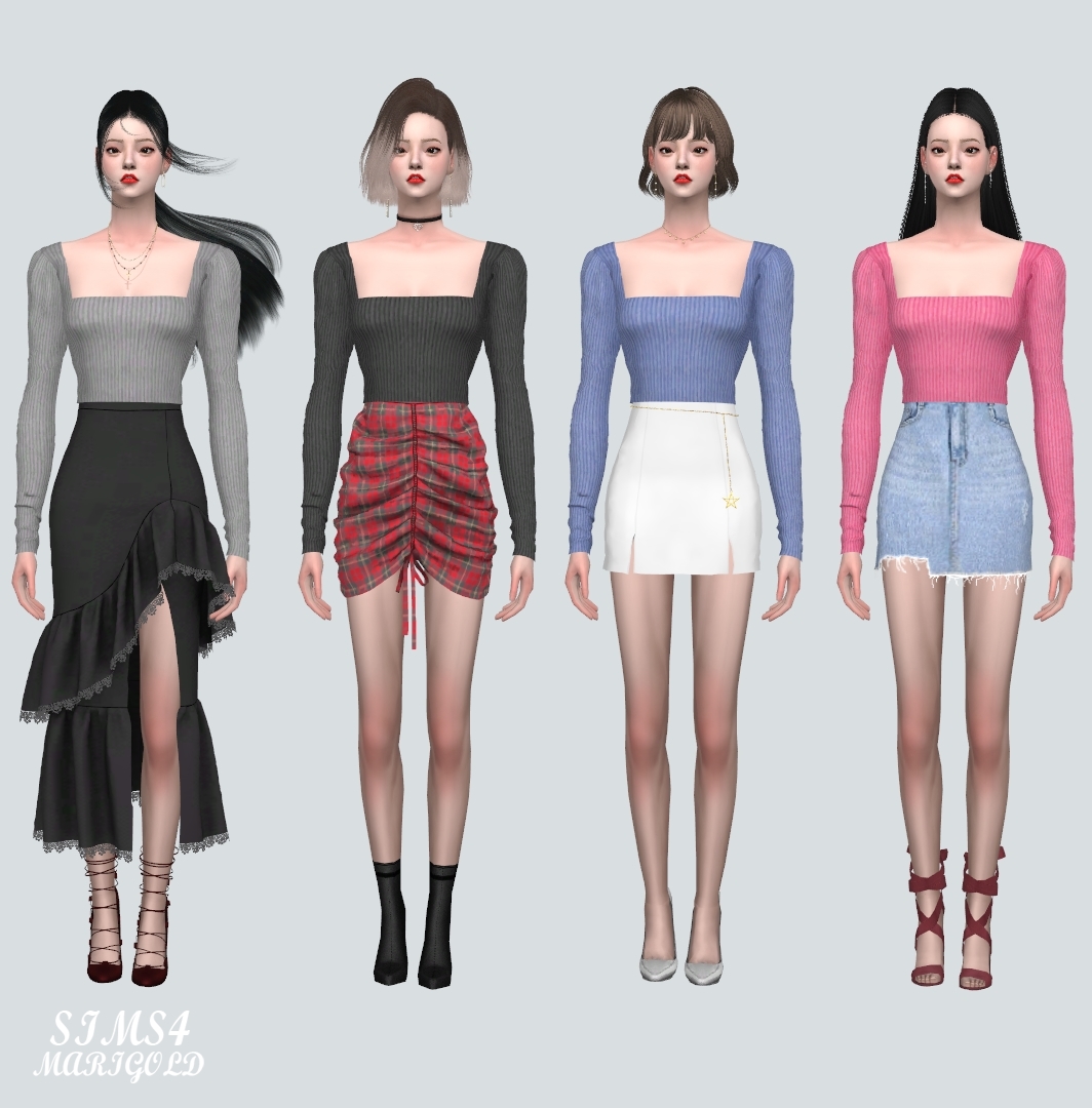 Blouse S 20 at Marigold » Sims 4 Updates