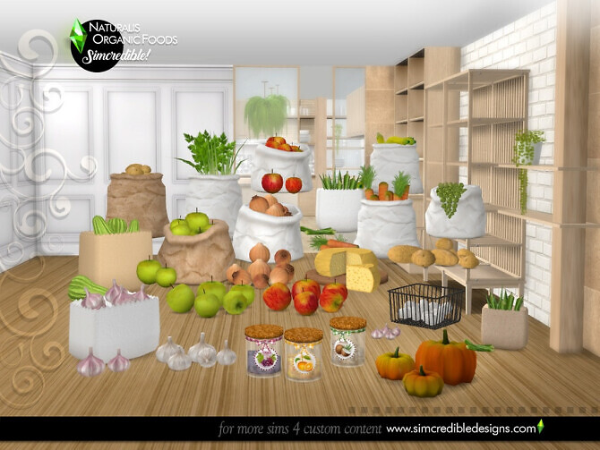 Sims 4 Naturalis Pantry Organic Foods by SIMcredible at TSR
