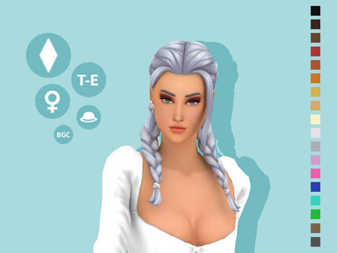 Sims 4 Twyla Hairstyle by simcelebrity00 at TSR