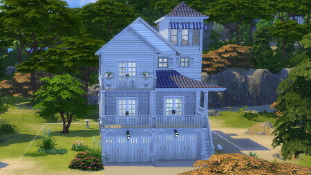White Coastal Home by nifflr at Mod The Sims