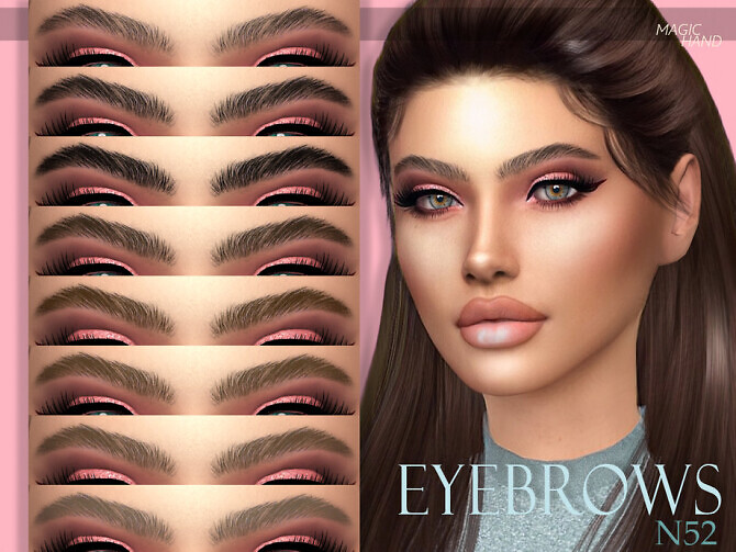 Sims 4 Eyebrows N52 by MagicHand at TSR