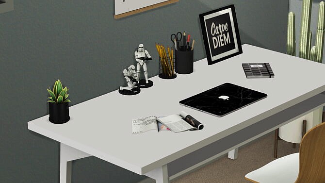 Sims 4 Desk and 2021 Wall Calendar at Sunkissedlilacs