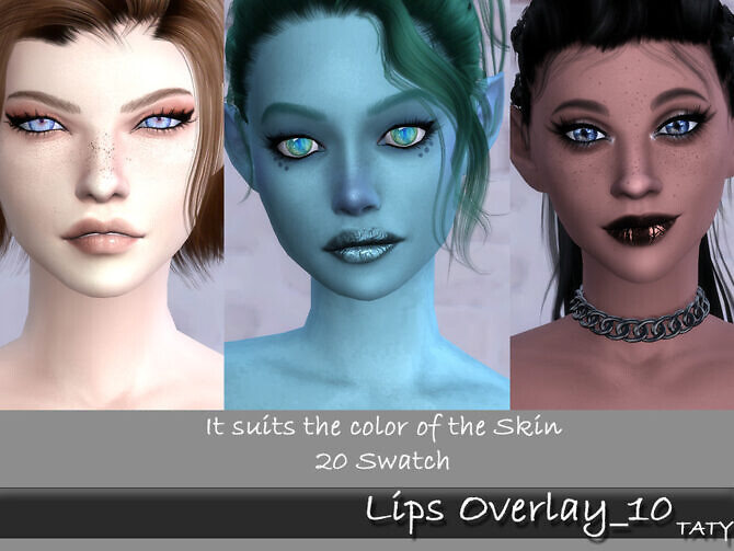 Sims 4 Lips Overlay 10 by tatygagg at TSR