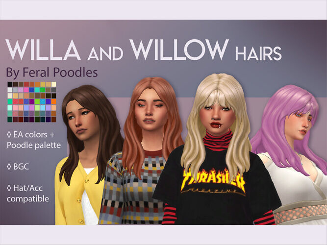 Willow Long Hair With Fluffy Bangs By Feralpoodles