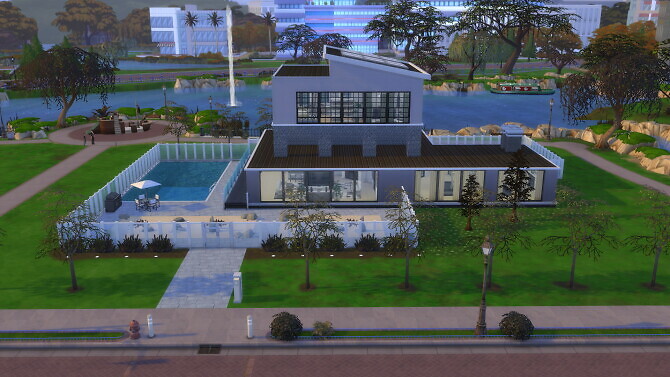 Sims 4 Glorias Modern Mansion by Keallow 075 at Mod The Sims