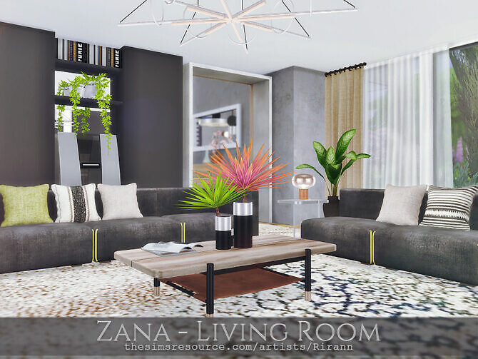 Sims 4 Zana Living Room by Rirann at TSR