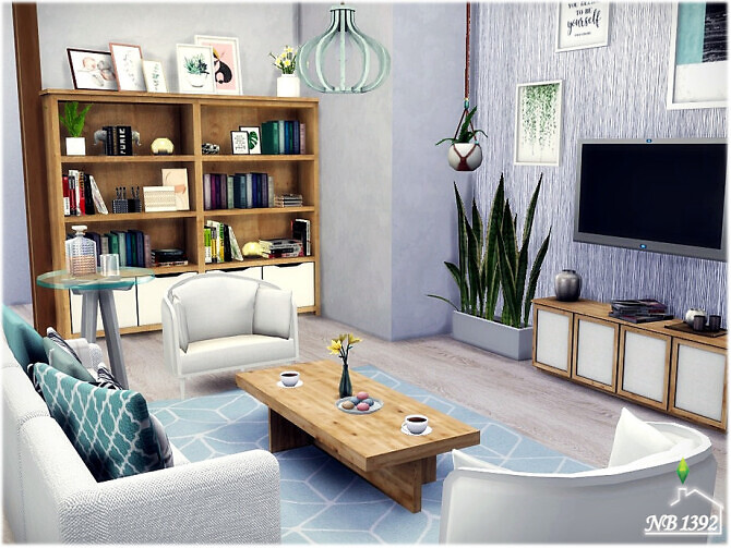 Sims 4 Moderato Living room by nobody1392 at TSR