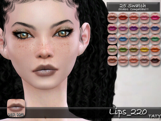 Sims 4 Lips 220 by tatygagg at TSR