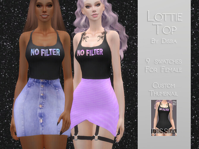 Sims 4 Lottie Top by Dissia at TSR