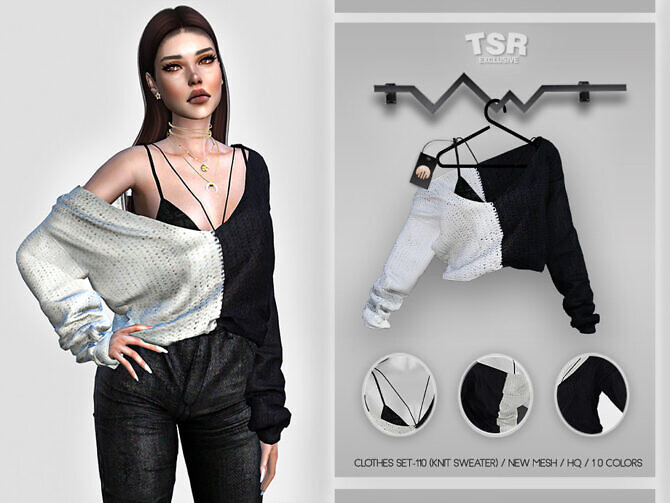Sims 4 Clothes SET 110 KNIT SWEATER BD417 by busra tr at TSR