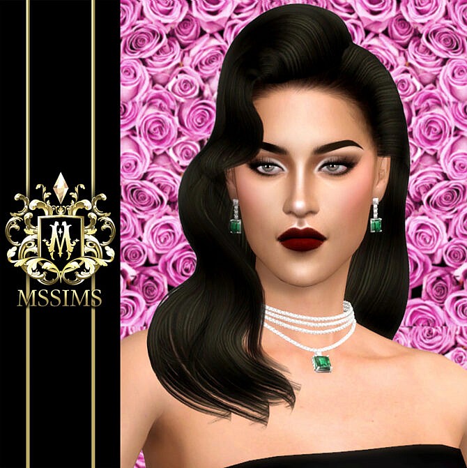 Sims 4 VIOLET NECKLACE & EARRINGS at MSSIMS