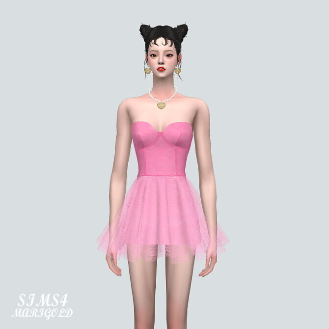 Sims 4 Ballet Mini Dress G at Marigold