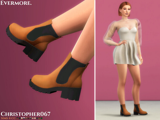 Sims 4 Evermore Boots by Christopher067 at TSR