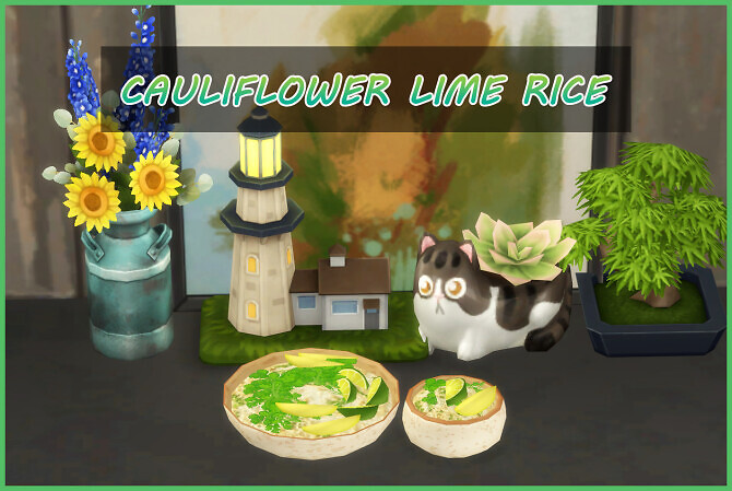 Sims 4 CAULIFLOWER LIME RICE at Icemunmun
