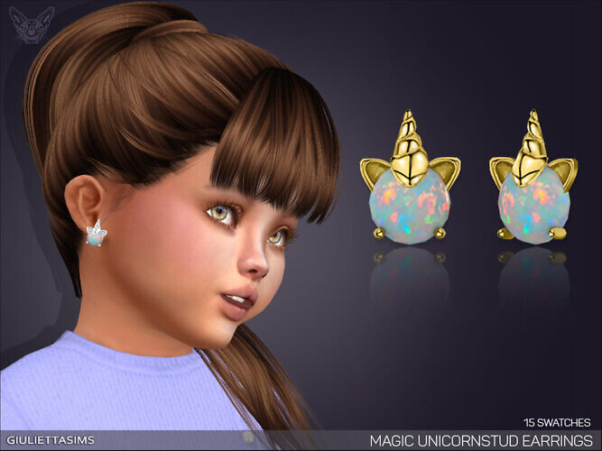 Magic Unicorn Stud Earrings For Toddlers By Feyona