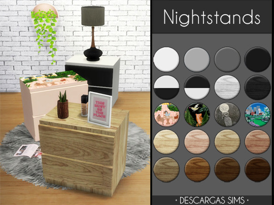 Sims 4 Nightstands at Descargas Sims