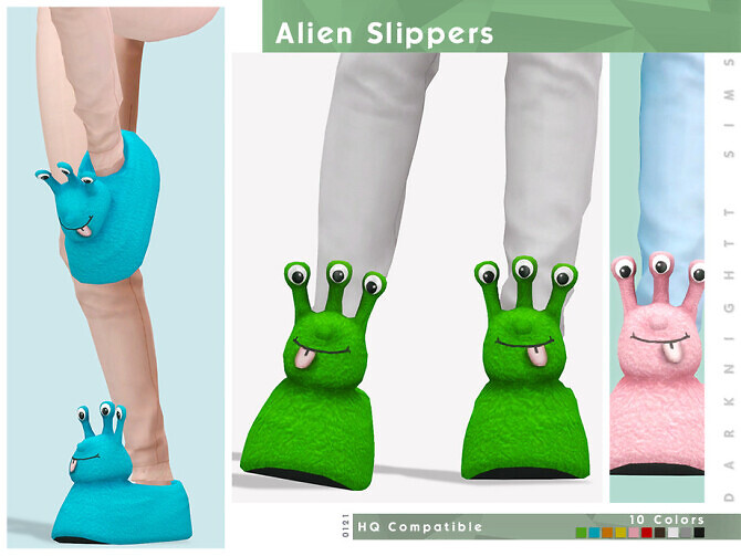 Sims 4 Alien Slippers by DarkNighTt at TSR