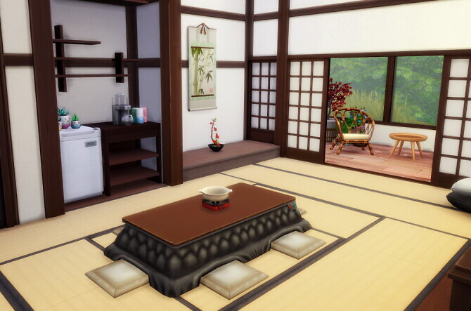 Sims 4 Sakura Onsen Ryokan (Japanese hot spring hotel) at Vicky SweetBunny