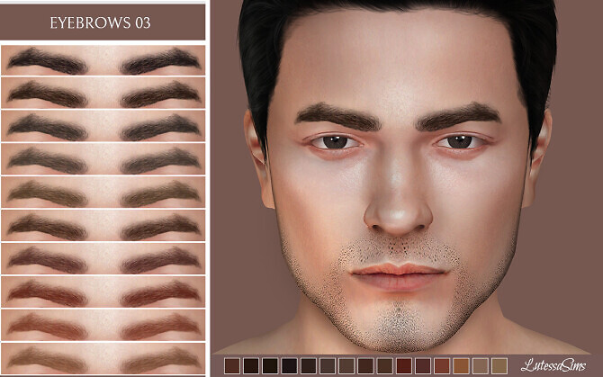 Sims 4 Eyebrows 03 at Lutessa