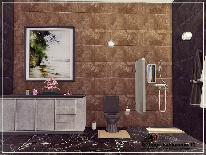 Sims 4 Deluxe bathroom II by Danuta720 at TSR
