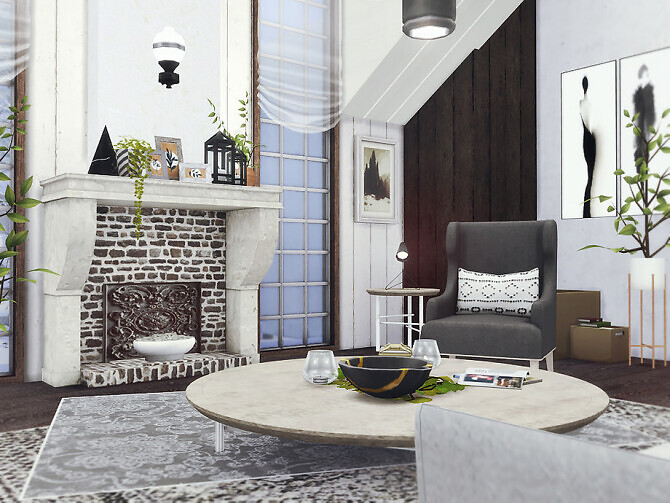 Sims 4 Dani Living Room by Rirann at TSR