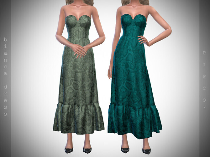 Sims 4 Bianca Dress by Pipco at TSR