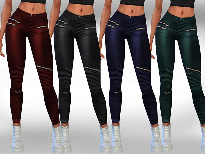 Sims 4 Zipper Leather Pants by Saliwa at TSR