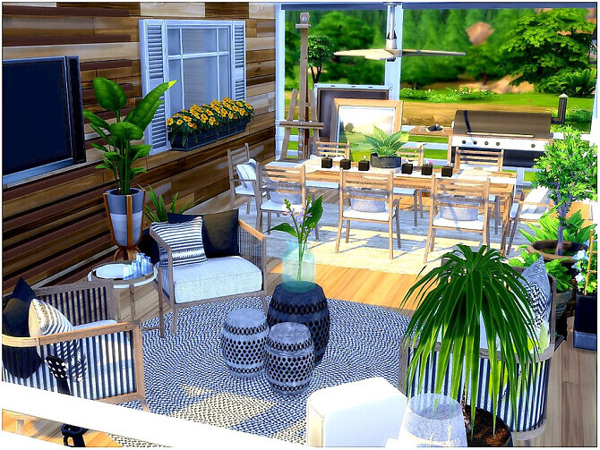 Sims 4 Summer Porch by lotsbymanal at TSR