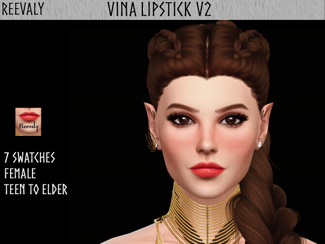 Sims 4 Vina Lipstick V2 by Reevaly at TSR
