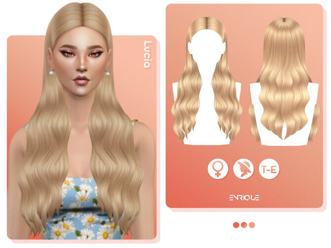 Sims 4 Lucia Hairstyle by EnriqueS4 at TSR