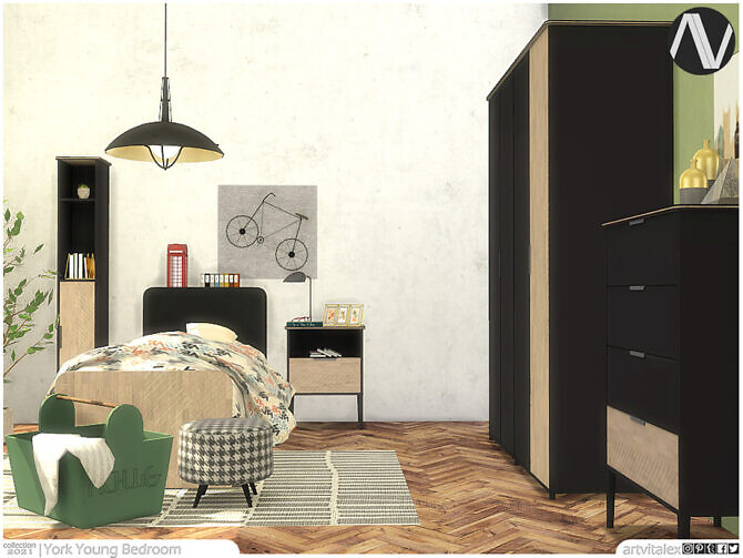 Sims 4 York Young Bedroom by ArtVitalex at TSR