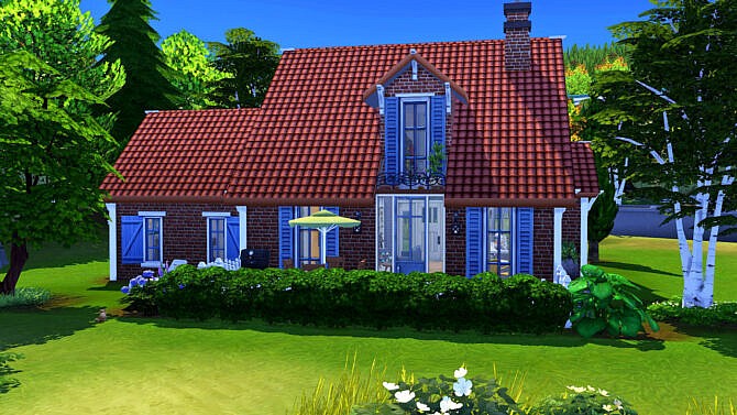 Sims 4 La Petite Brique Home at Frenchie Sim