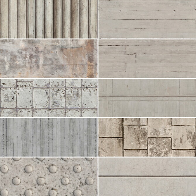 Sims 4 Seamless concrete wall pack vol.5 at Simspiration Builds