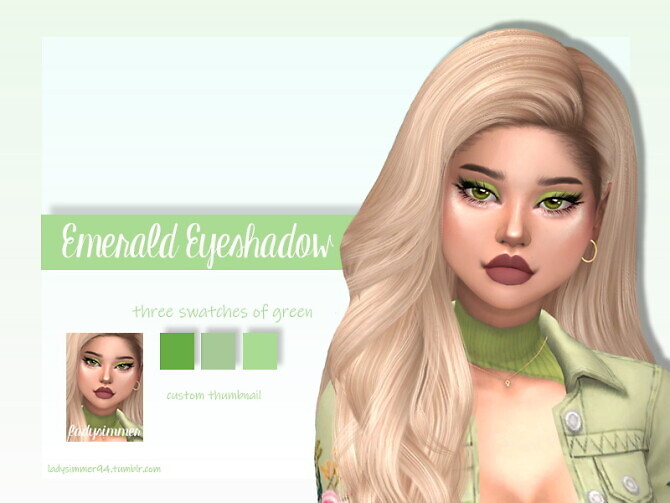 Sims 4 Emerald Eyeshadow by LadySimmer94 at TSR