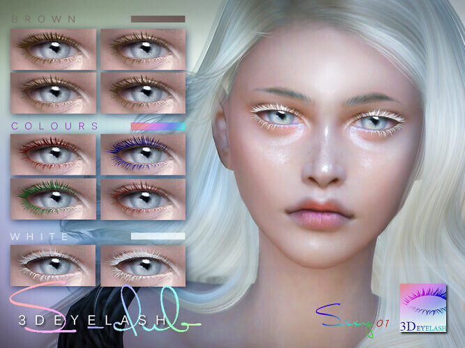 3d Eyelashes I F V2 Colors By S-club