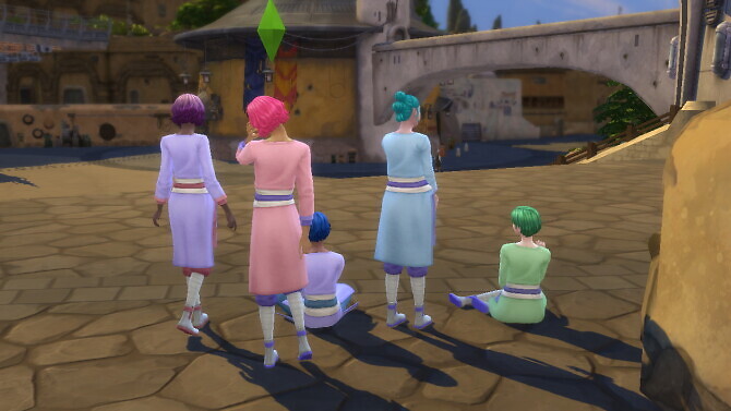Sims 4 Colorful Clothes for the Journey to Batuu game pack by Sashiku at Mod The Sims