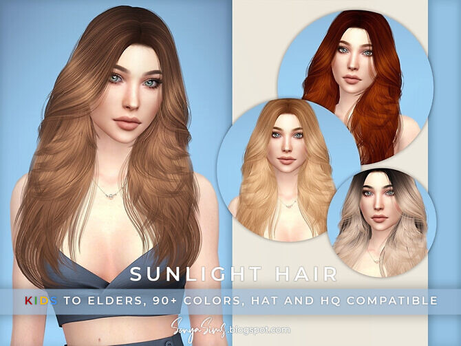 Sims 4 Sunlight Hair Females by SonyaSims CC at TSR