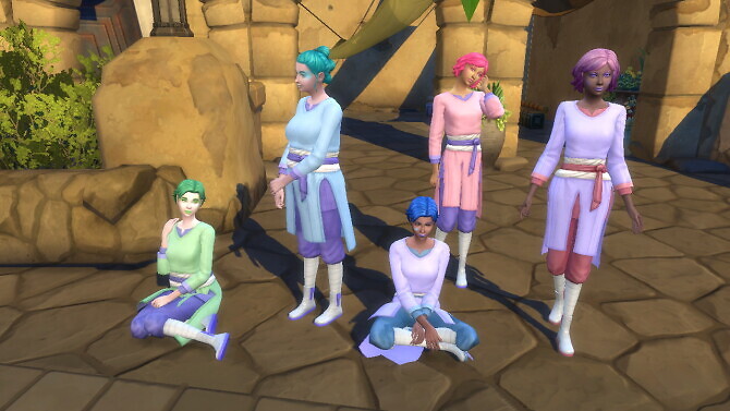Sims 4 Colorful Clothes for the Journey to Batuu game pack by Sashiku at Mod The Sims