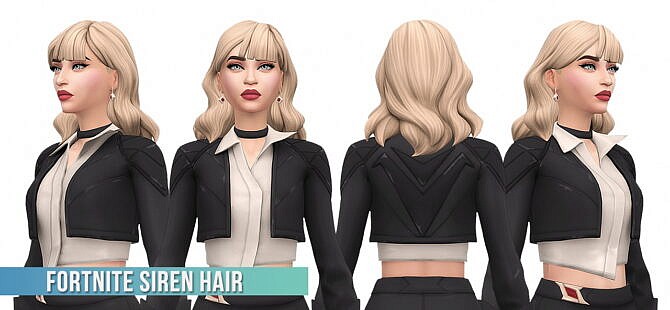 Sims 4 Fortnite Siren Hair Conversion/Edit at Busted Pixels