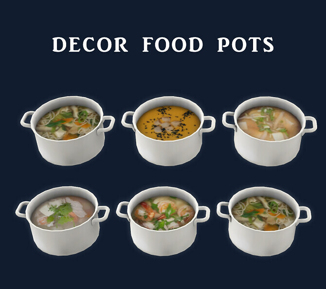 Sims 4 Decor Food Pots at Leo Sims