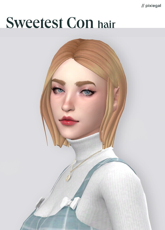 Sims 4 Sweetest Con Hair at Pixiegal