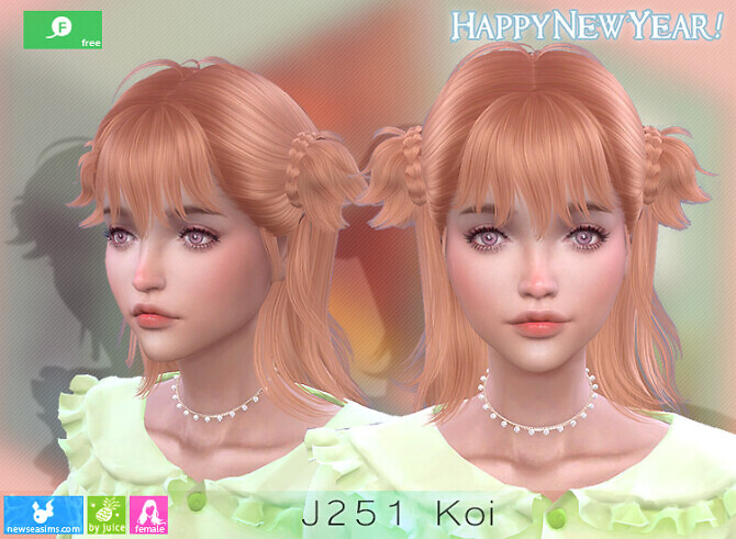 Sims 4 J251 Koi hair at Newsea Sims 4