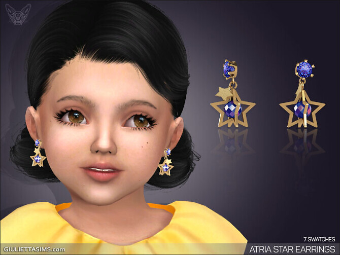 Sims 4 Atria Star Earrings For Toddlers at Giulietta