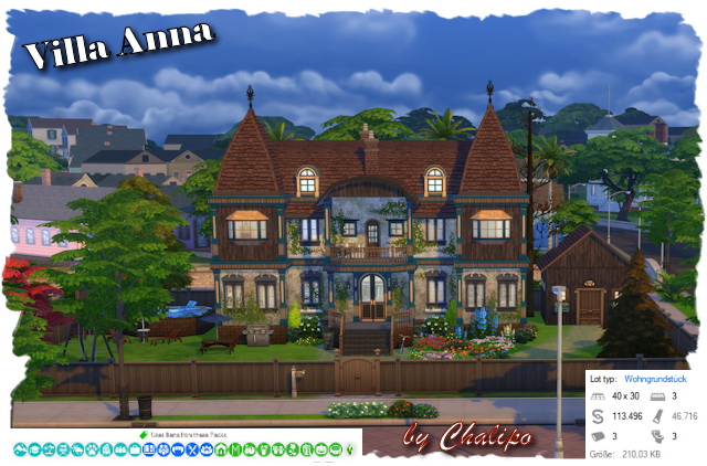 Sims 4 Villa Anna by Chalipo at All 4 Sims